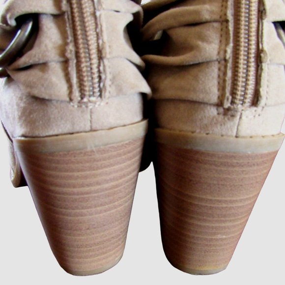 Rampage High Heel Ankle Boot Tan Suede Size Womens US 6M UK 4 EUR 36 - Picture 4 of 7